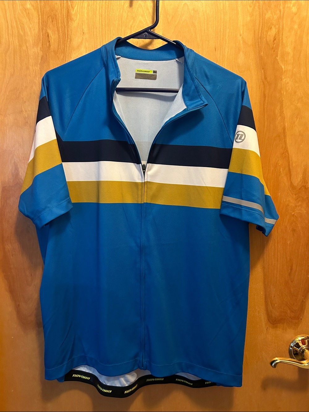 Novara Teal and Black Cycling Jersey Mens XL
